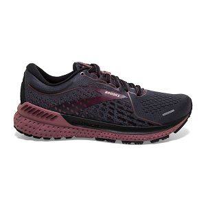 παπουτσια για τρεξιμο σε δρομο Brooks Adrenaline GTS 21 γυναικεια μαυρα καφε | Greece-765892