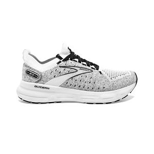 παπουτσια για τρεξιμο σε δρομο Brooks Glycerin StealthFit 20 ανδρικα ασπρα γκρι μαυρα | Greece-51967