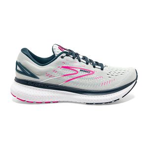 παπουτσια για τρεξιμο σε δρομο Brooks Glycerin 19 γυναικεια γκρι σκουρο μπλε ροζ | Greece-945362