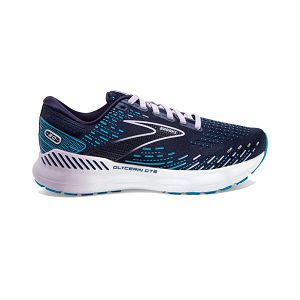 παπουτσια για τρεξιμο σε δρομο Brooks Glycerin GTS 20 γυναικεια σκουρο μπλε μπλε ασπρα | Greece-96214