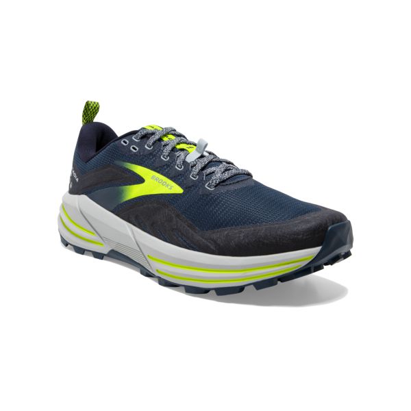 παπουτσια trail running Brooks Cascadia 16 ανδρικα σκουρο μπλε κίτρινα γκρι | Greece-204163