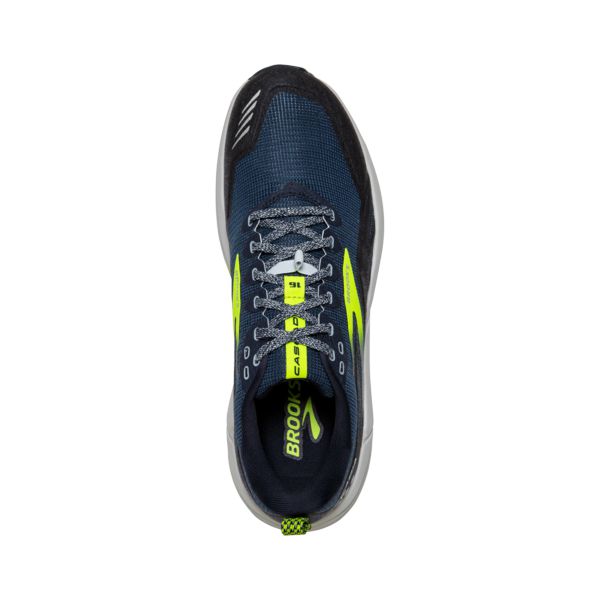 παπουτσια trail running Brooks Cascadia 16 ανδρικα σκουρο μπλε κίτρινα γκρι | Greece-204163