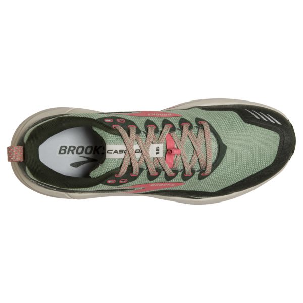 παπουτσια trail running Brooks Cascadia 16 γυναικεια πρασινο κοκκινα καφε | Greece-916387