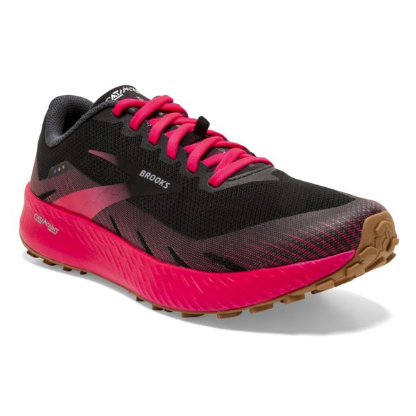 παπουτσια trail running Brooks Catamount γυναικεια μαυρα ροζ | Greece-962507