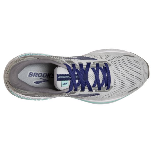 παπουτσια για τρεξιμο σε δρομο Brooks Adrenaline GTS 22 γυναικεια γκρι μπλε πρασινο | Greece-195803