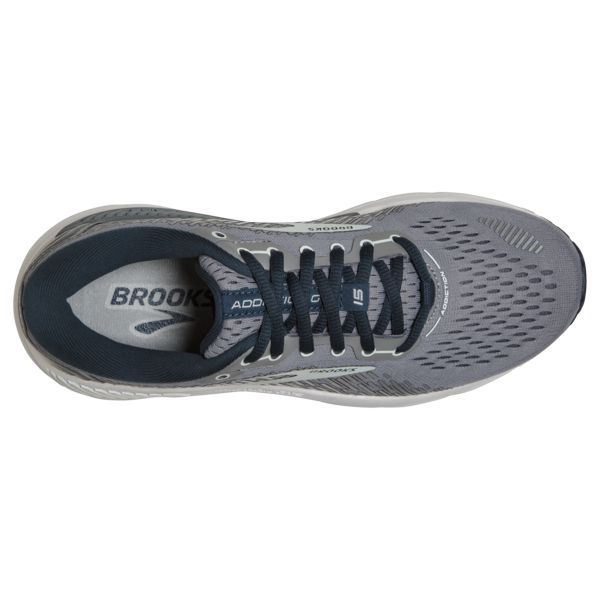 παπουτσια για τρεξιμο σε δρομο Brooks Addiction GTS 15 γυναικεια γκρι σκουρο μπλε ασπρα | Greece-513246