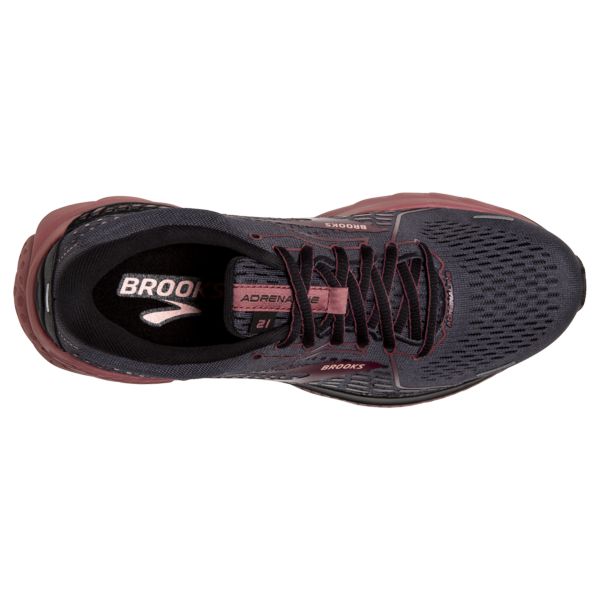 παπουτσια για τρεξιμο σε δρομο Brooks Adrenaline GTS 21 γυναικεια μαυρα καφε | Greece-765892