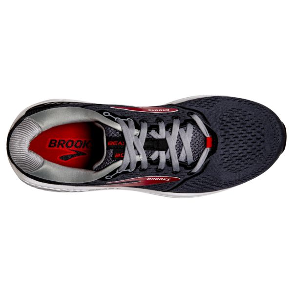 παπουτσια για τρεξιμο σε δρομο Brooks Beast 20 ανδρικα μαυρα κοκκινα ασπρα | Greece-236497