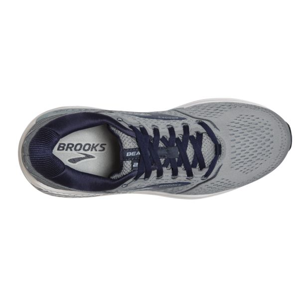 παπουτσια για τρεξιμο σε δρομο Brooks Beast 20 ανδρικα γκρι μπλε ασπρα | Greece-462180