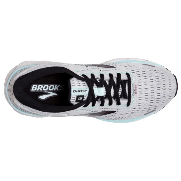 παπουτσια για τρεξιμο σε δρομο Brooks Ghost 13 γυναικεια γκρι μαυρα μπλε | Greece-361904