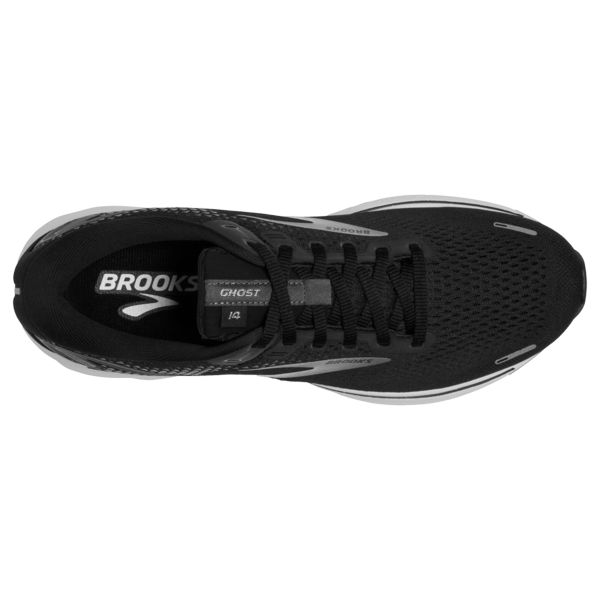 παπουτσια για τρεξιμο σε δρομο Brooks Ghost 14 γυναικεια μαυρα ασπρα ασημι | Greece-504827