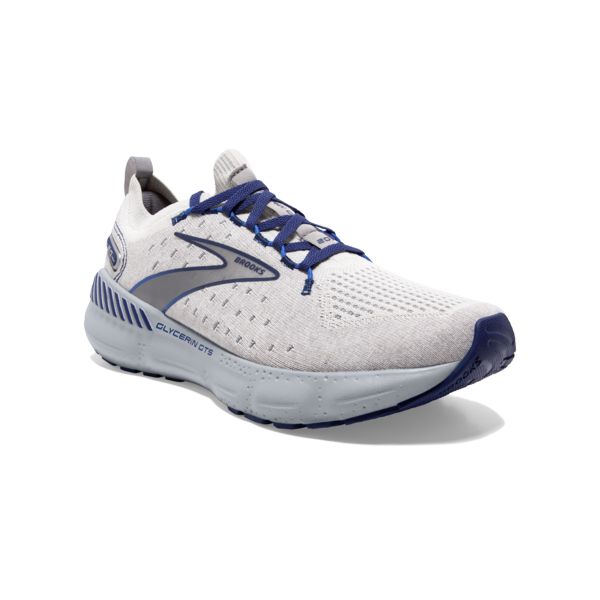 παπουτσια για τρεξιμο σε δρομο Brooks Glycerin StealthFit GTS 20 ανδρικα γκρι μπλε | Greece-209765