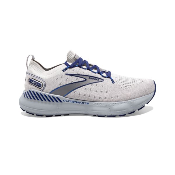 παπουτσια για τρεξιμο σε δρομο Brooks Glycerin StealthFit GTS 20 ανδρικα γκρι μπλε | Greece-209765