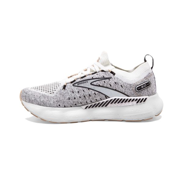 παπουτσια για τρεξιμο σε δρομο Brooks Glycerin StealthFit GTS 20 γυναικεια ασπρα μαυρα γκρι | Greece-47925