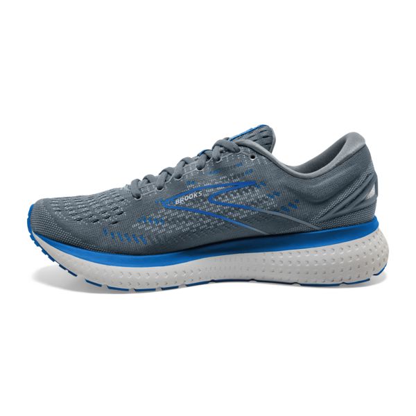 παπουτσια για τρεξιμο σε δρομο Brooks Glycerin 19 ανδρικα γκρι μπλε ασπρα | Greece-620734