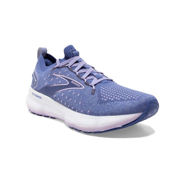 παπουτσια για τρεξιμο σε δρομο Brooks Glycerin StealthFit 20 γυναικεια μπλε ασπρα | Greece-63845