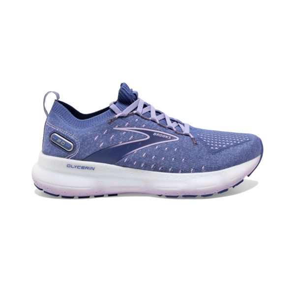 παπουτσια για τρεξιμο σε δρομο Brooks Glycerin StealthFit 20 γυναικεια μπλε ασπρα | Greece-63845