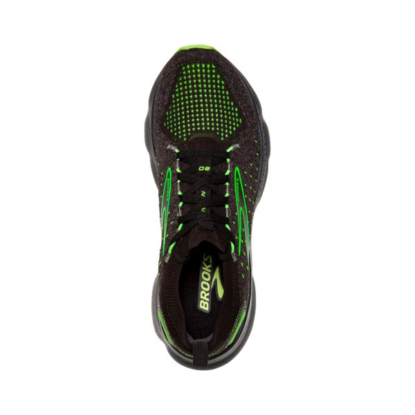 παπουτσια για τρεξιμο σε δρομο Brooks Glycerin StealthFit 20 ανδρικα μαυρα πρασινο | Greece-643091