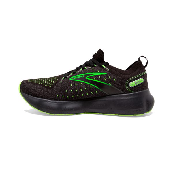 παπουτσια για τρεξιμο σε δρομο Brooks Glycerin StealthFit 20 ανδρικα μαυρα πρασινο | Greece-643091