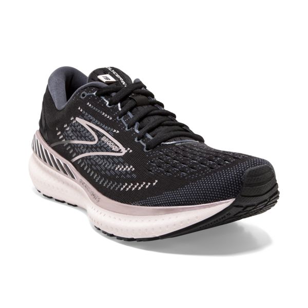 παπουτσια για τρεξιμο σε δρομο Brooks Glycerin GTS 19 γυναικεια μαυρα ροζ | Greece-685471