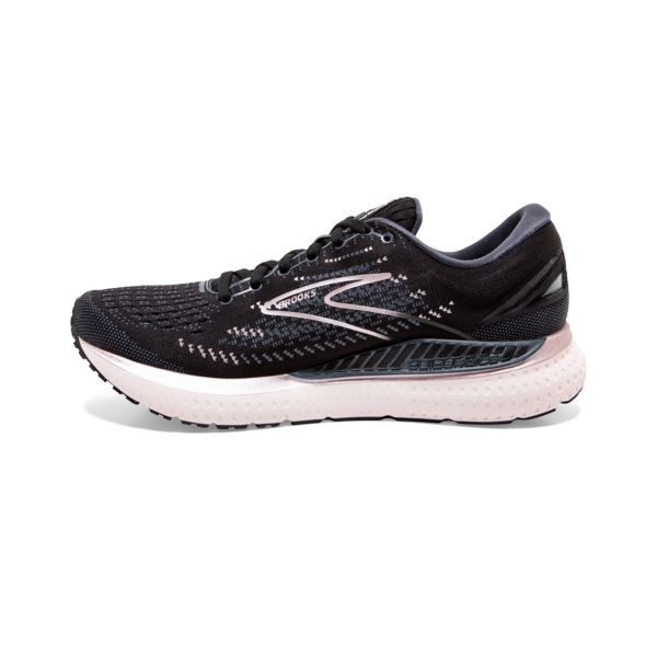 παπουτσια για τρεξιμο σε δρομο Brooks Glycerin GTS 19 γυναικεια μαυρα ροζ | Greece-685471