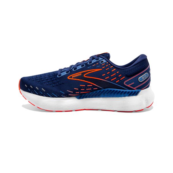 παπουτσια για τρεξιμο σε δρομο Brooks Glycerin GTS 20 ανδρικα μπλε πορτοκαλι ασπρα | Greece-745839