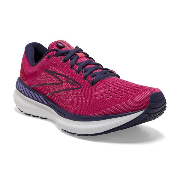 παπουτσια για τρεξιμο σε δρομο Brooks Glycerin GTS 19 γυναικεια κοκκινα μωβ ασπρα | Greece-928514