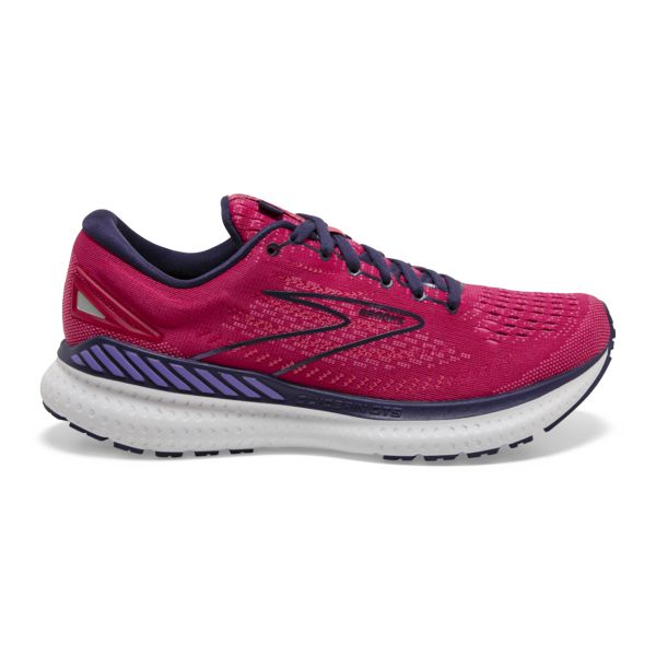 παπουτσια για τρεξιμο σε δρομο Brooks Glycerin GTS 19 γυναικεια κοκκινα μωβ ασπρα | Greece-928514