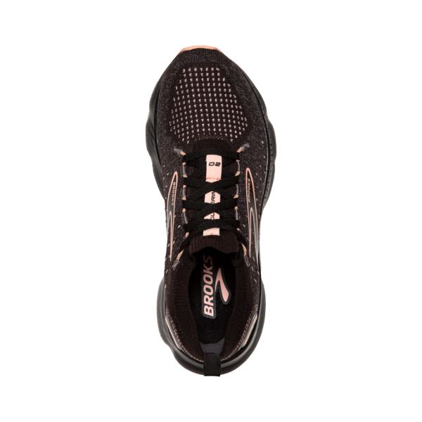 παπουτσια για τρεξιμο σε δρομο Brooks Glycerin StealthFit 20 γυναικεια μαυρα κοραλι | Greece-981706