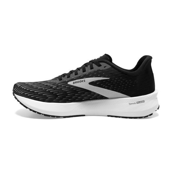 παπουτσια για τρεξιμο σε δρομο Brooks Hyperion Tempo ανδρικα μαυρα ασημι ασπρα | Greece-163907