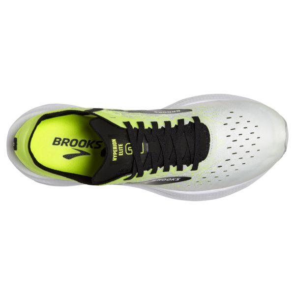 παπουτσια για τρεξιμο σε δρομο Brooks Hyperion Elite 2 γυναικεια ασπρα μαυρα κίτρινα | Greece-582694