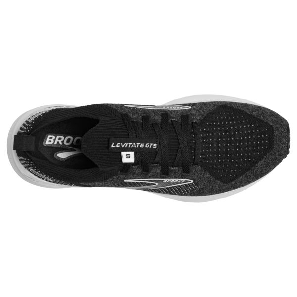 παπουτσια για τρεξιμο σε δρομο Brooks Levitate StealthFit GTS 5 γυναικεια μαυρα γκρι ασπρα | Greece-21397